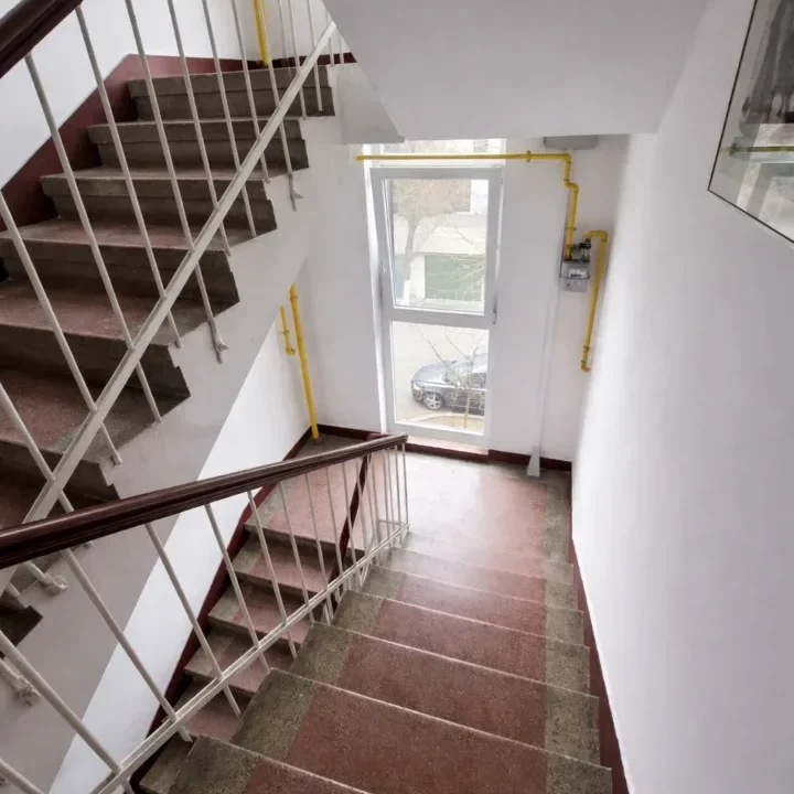 Interior stairwell with terrazzo steps